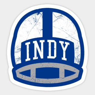 Indy Retro Helmet - Blue Sticker